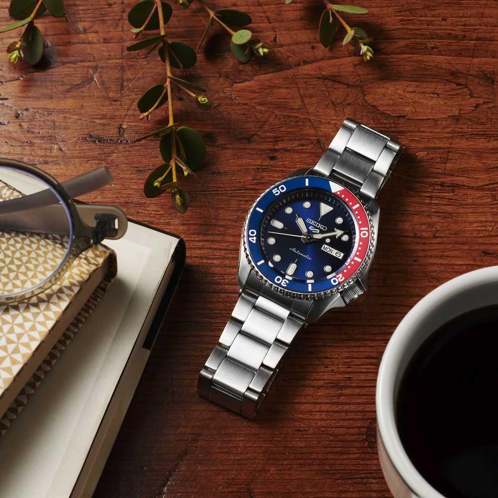 Seiko Analog Blue Dial Men's Stainless Steel Watch-SRPD53K1